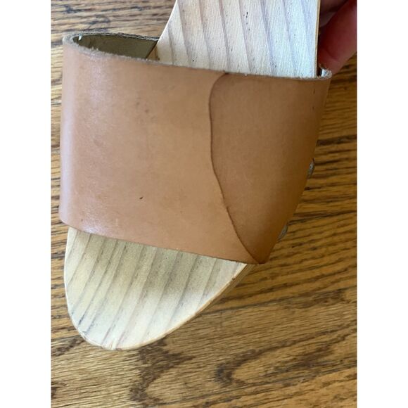 Intentionally Blank Tan Strappy Heel Clog Sandals Shoes   Women's Size 7 - Picture 12 of 13